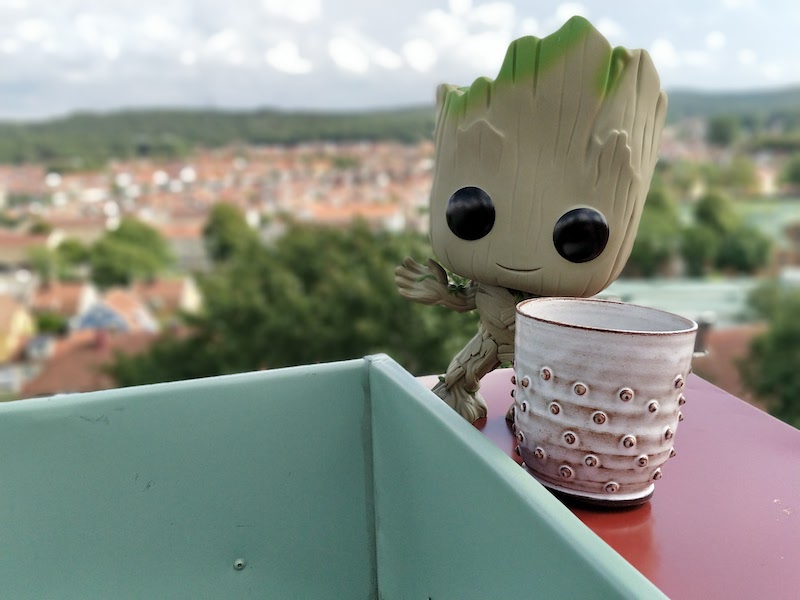 I am Groot, on the roof