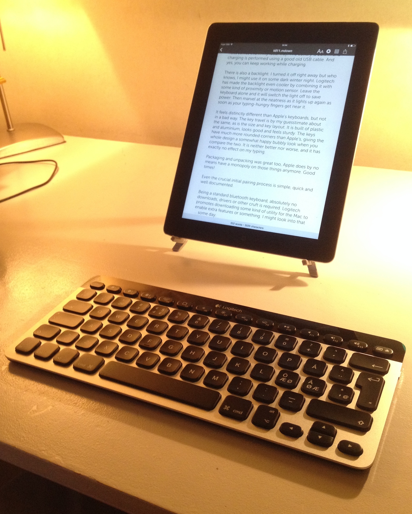 iPad with Logitech K811 keyboard